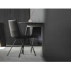 Zijkant Stoel Rafael X base kunstleder zwart Joli