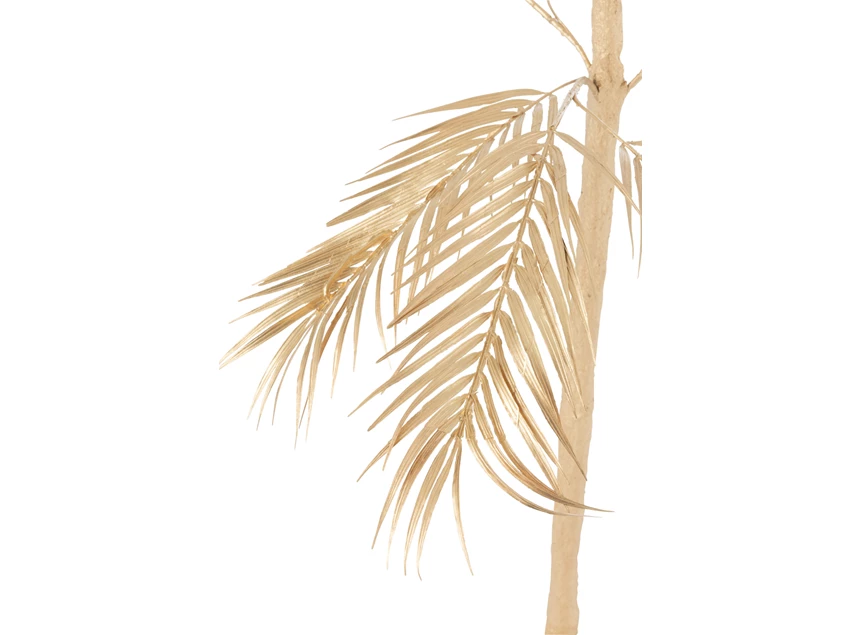 Boom Palm Bladeren 1 Stam Staal Goud Small (71x70x140cm)- detail blad