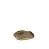Plateau Rond Boorden Gevouwen Metaal Goud Small (22x22x3cm)