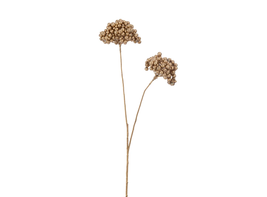 Tak 2 Bloemen Bessen Plastiek Goud (10x10x47cm)