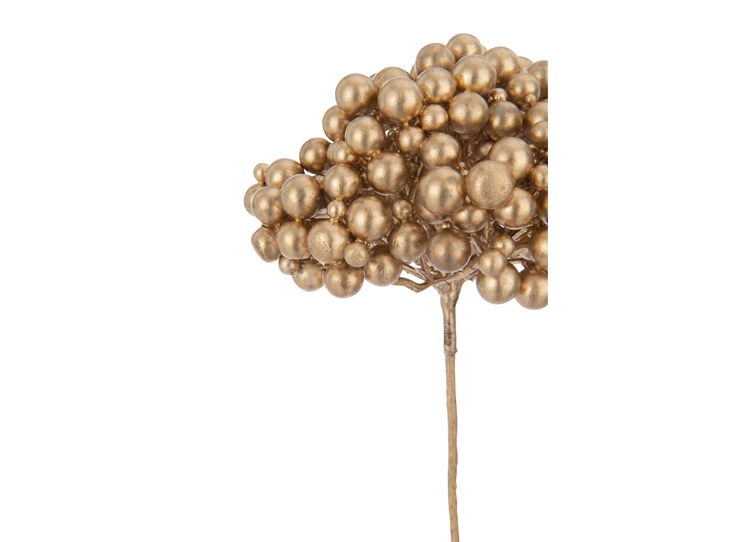 Tak 2 Bloemen Bessen Plastiek Goud (10x10x47cm)- detail