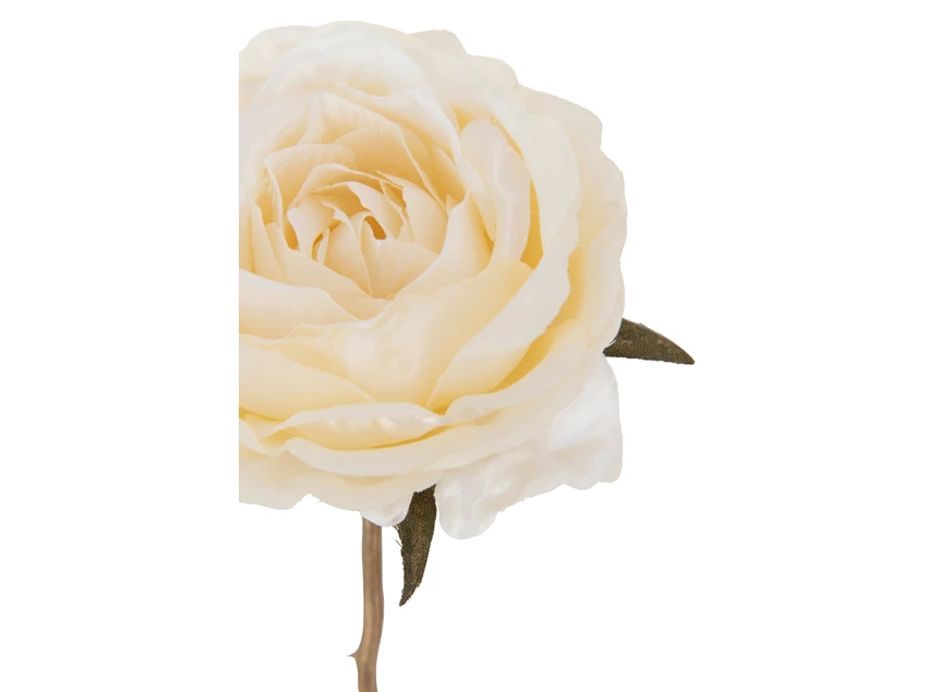 Roos 1 Stengel Plastiek Crème/Goud (8x8x56cm)- detail