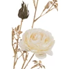 Rozenstruik 3 Bloemen+Knoppen Plastiek Crème/Goud (6x30x112cm)- detail