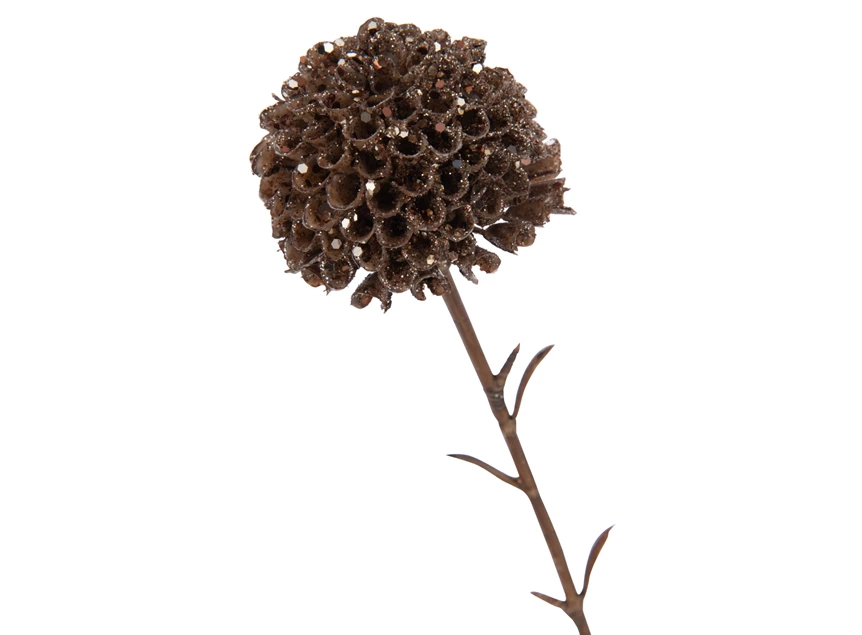 Tak Marigold 2 Bloemen+Glitters Plastiek Bruin (5x7x46cm)- detail