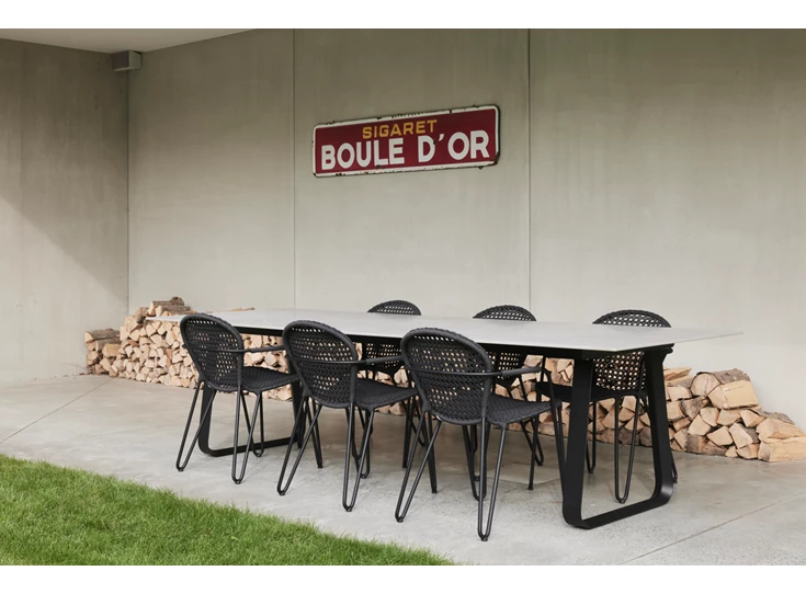 Zijkant Tafel Curve Rectangular keramiek Charisma Grey Joli