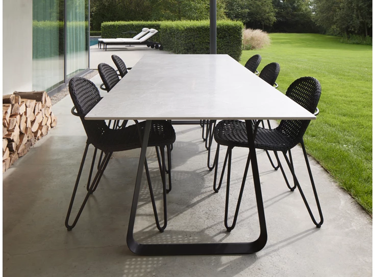 Front Tafel Curve Rectangular keramiek Charisma Grey Joli