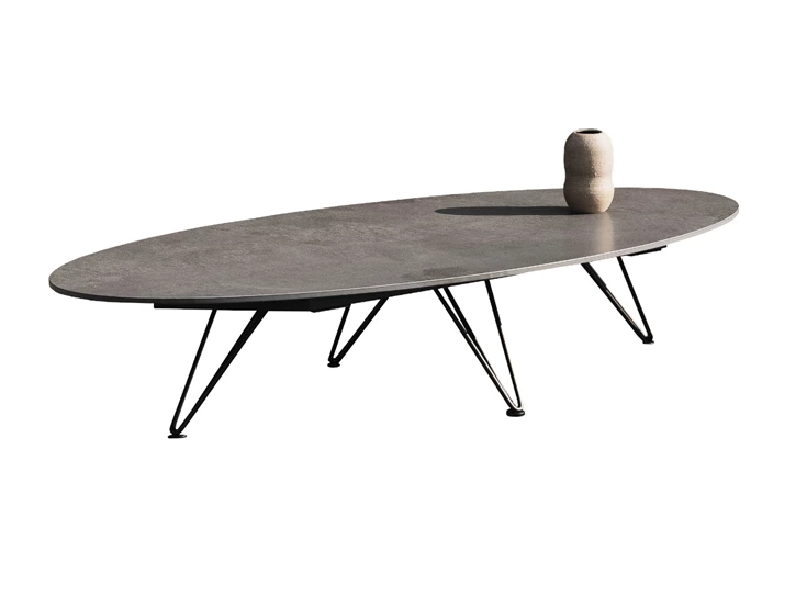 Salontafel Wire Elyps Xeramica Black Iron Joli