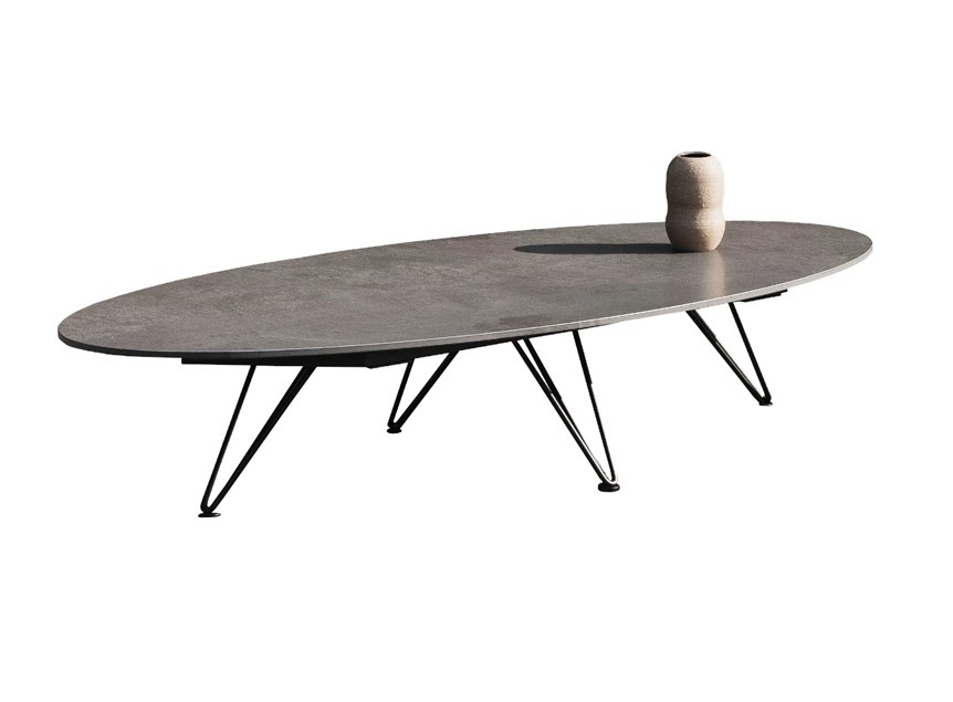 Salontafel Wire Elyps Xeramica Black Iron Joli