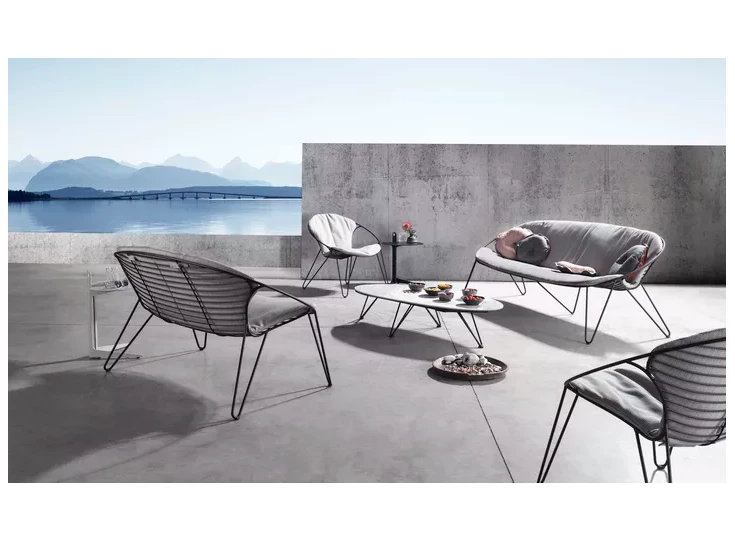 Salontafel Wire Elyps Xeramica Calacatta Joli