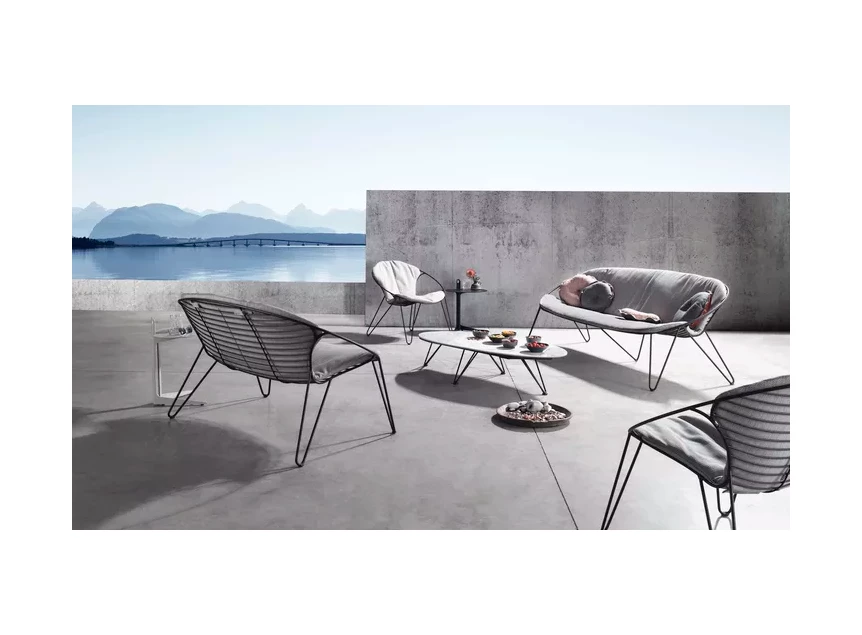 Salontafel Wire Elyps Xeramica Calacatta Joli