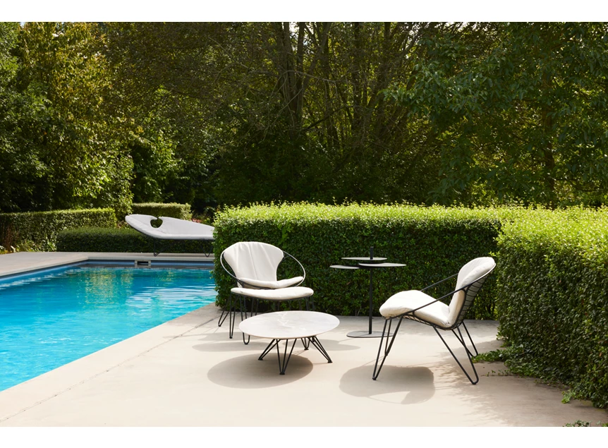 Zijkant Salontafel Wire Elyps Xeramica Marble Marone Joli