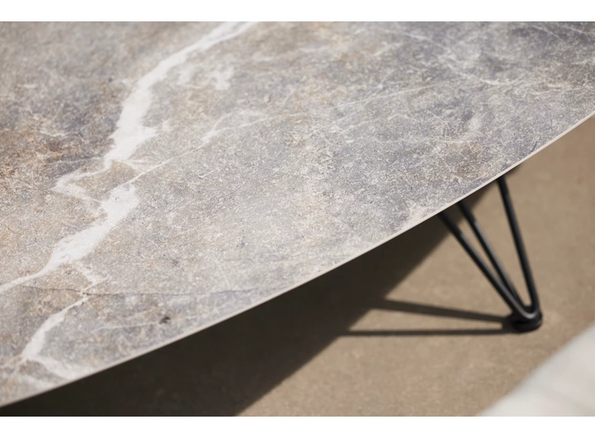 Detail Salontafel Wire Elyps Xeramica Marble Marone Joli