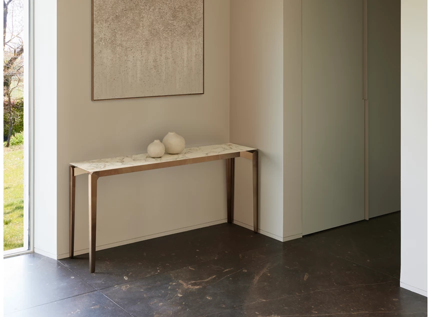 Sfeerfoto Console Layers Xeramica Bianco d'Oro Joli
