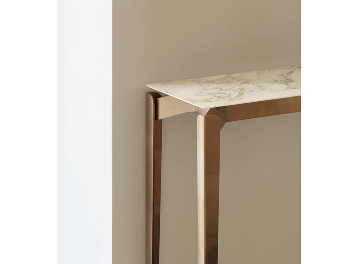 Detail Sfeerfoto Console Layers Xeramica Bianco d'Oro Joli