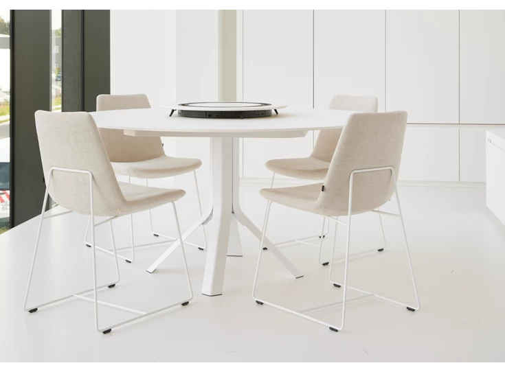Tafel Fizz Round xeramica Absolute White Joli