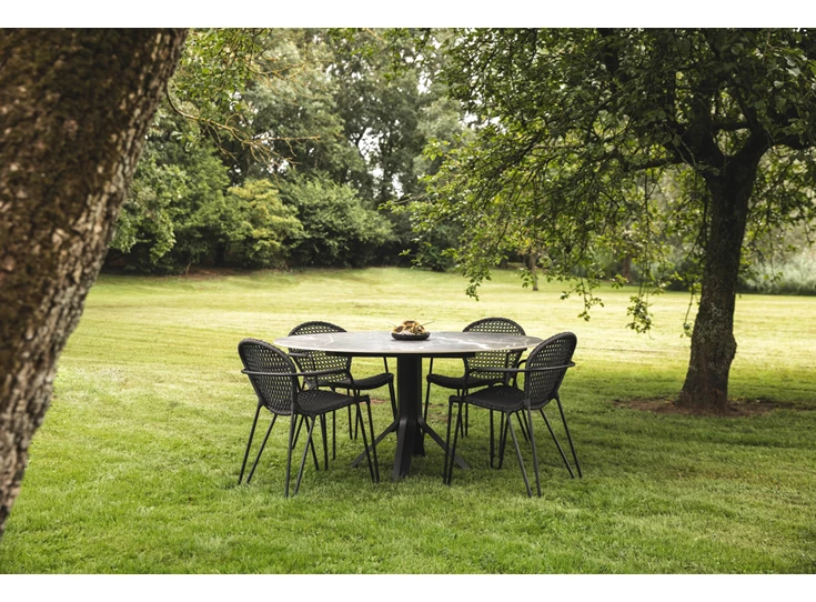 Outdoor Tafel Fizz Round xeramica Marble Marone Joli