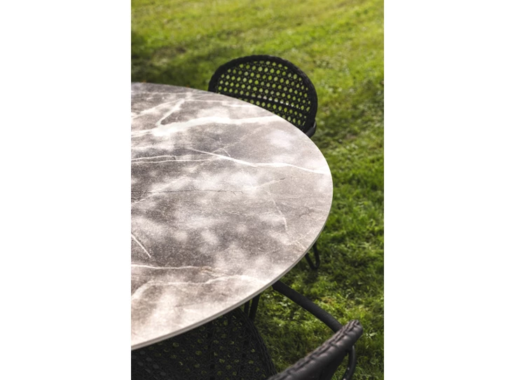 Bovenkant Tafel Fizz Round xeramica Marble Marone Joli