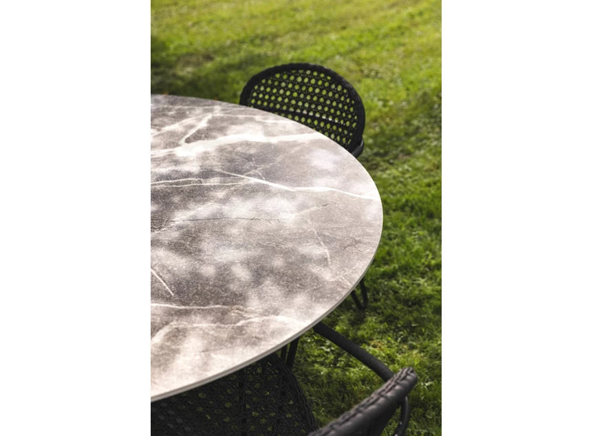 Bovenkant Tafel Fizz Round xeramica Marble Marone Joli