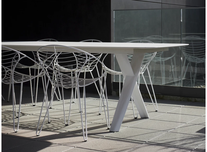 Outdoor Armstoel Wire frame Wit Joli