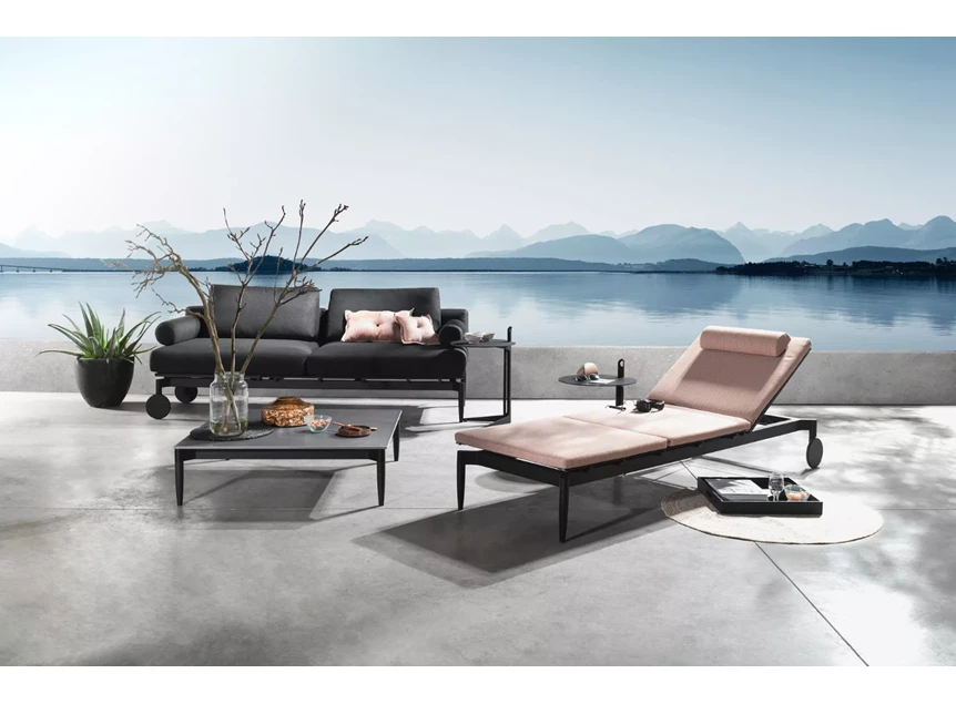 Sfeerfoto Salontafel Marguerite Rectangular Xeramica Black Iron Joli