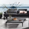 Outdoor Salontafel Marguerite Rectangular Xeramica Black Iron Joli