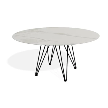 Tafel Wire Round keramiek Calacatta Naturale Joli