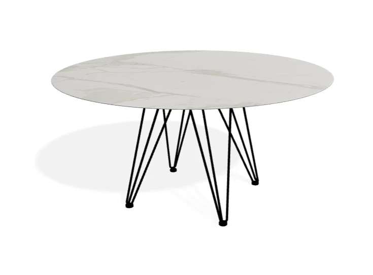 Tafel Wire Round keramiek Calacatta Naturale Joli