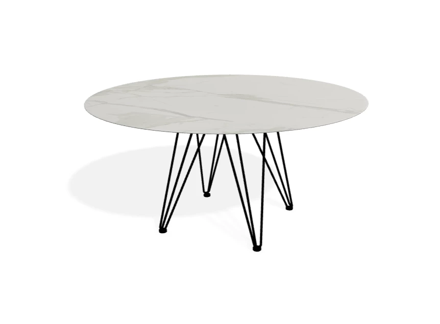 Tafel Wire Round keramiek Calacatta Naturale Joli
