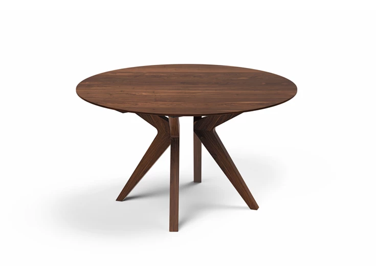 Tafel Capri rond massief hout Amerikaans noten Willisau Edition