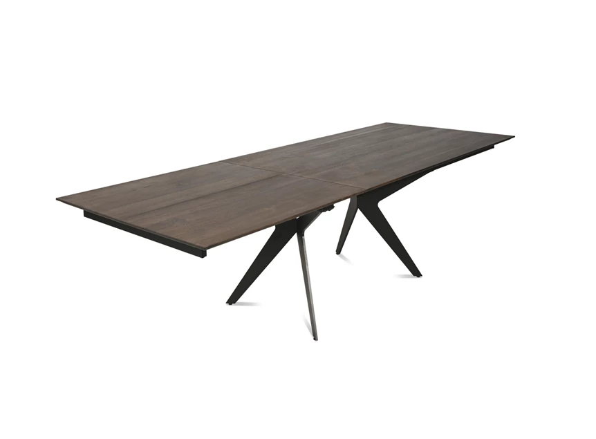 Schuin Tafel Capri rechthoekig verlengbaar massief hout eik gebeitst Willisau Edition