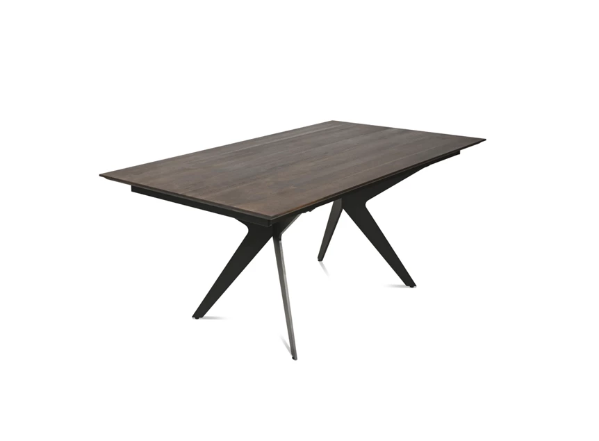 Schuin dicht Tafel Capri rechthoekig verlengbaar massief hout eik gebeitst Willisau Edition