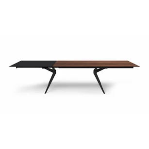 Tafel Capri rechthoekig verlengbaar massief hout Amerikaans noten Willisau Edition