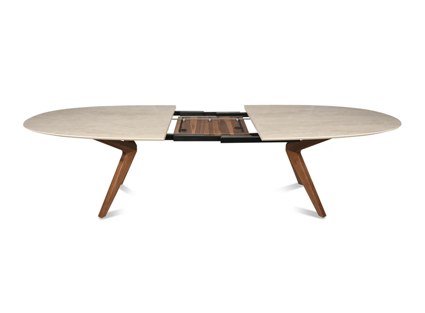 Open Tafel Capri ovaal verlengbaar dekton keramiek zand Willisau Edition