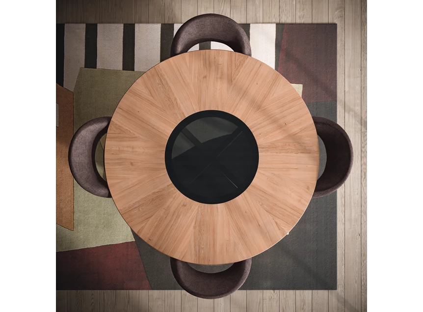 Bovenkant Tafel Bari hout fineer natuur eik Willisau Edition