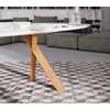 Onderstel Tafel Torino ovaal dekton marmerlook houten poot Willisau