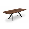 Tafel Torino bootvorm massief hout Amerikaans metalen houten poot Willisau