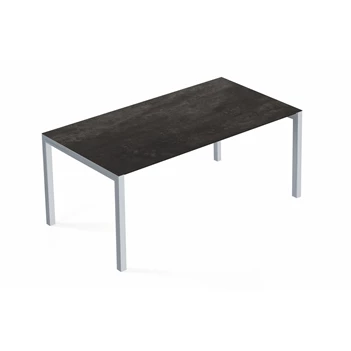 Tafel Prato keramiek antraciet inox poot Willisau