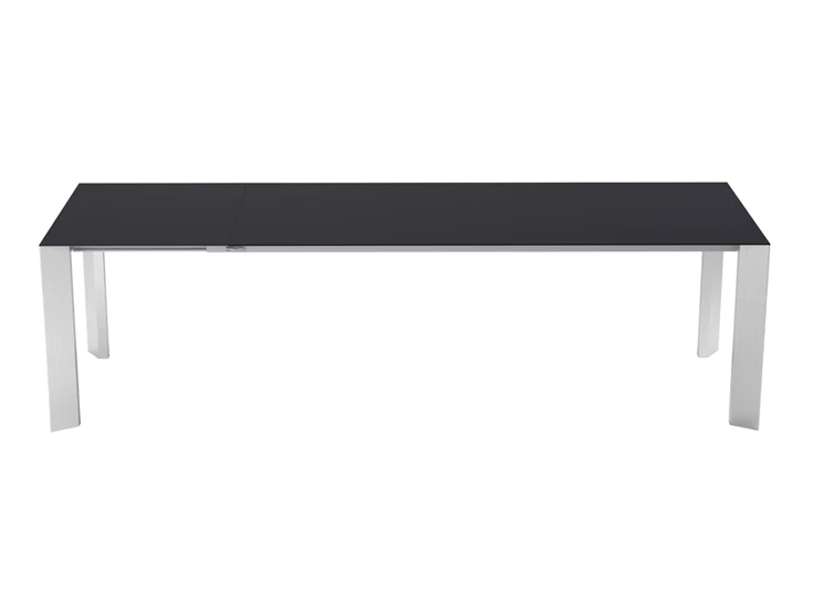 Verlengbare tafel Palo fenix zwart poot inox Willisau