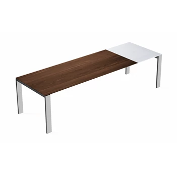 Verlengbare tafel Maleo massief hout Amerikaans noten Willisau