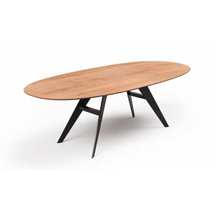 Tafel Linea ovaal massief hout eik natuur Willisau