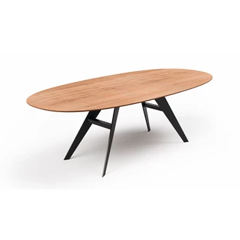 Tafel Linea ovaal massief hout eik natuur Willisau