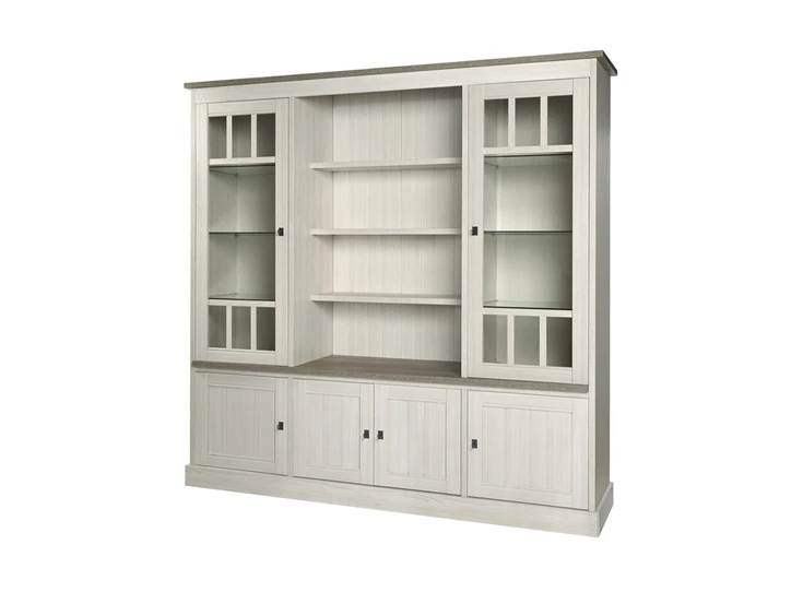 WV2 york meubar landelijk eetkamer medium bibliotheekkast boekenkast vitrine glazen deuren