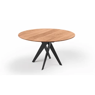 Tafel Linea rond massief hout eik natuur Willisau