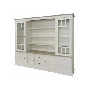 WV1 york meubar landelijk eetkamer groot bibliotheekkast boekenkast vitrine glazen deuren