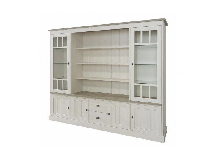 WV1 york meubar landelijk eetkamer groot bibliotheekkast boekenkast vitrine glazen deuren
