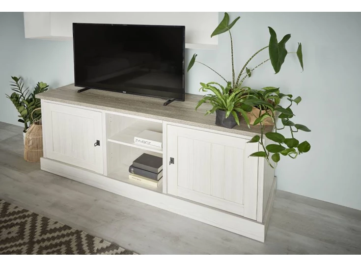 TV1 televisiemeubel hout meubar york klein 2 deuren landelijk