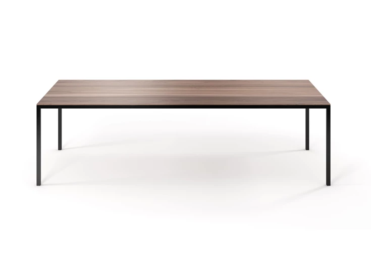 Tafel Dino rechthoekig massief hout Amerikaans noten Willisau