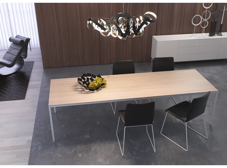 Tafel Dino rechthoekig massief hout eik natuur Willisau