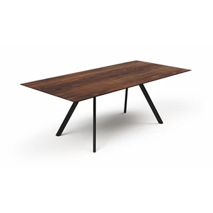 Tafel Aurora rechthoekig massief hout Amerikaans noten Willisau