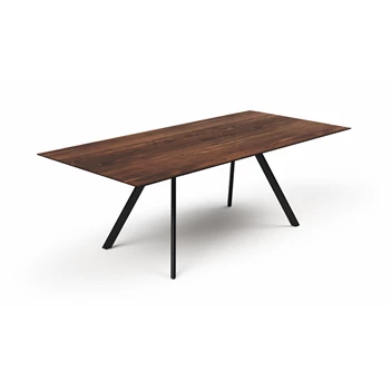 Tafel Aurora rechthoekig massief hout Amerikaans noten Willisau